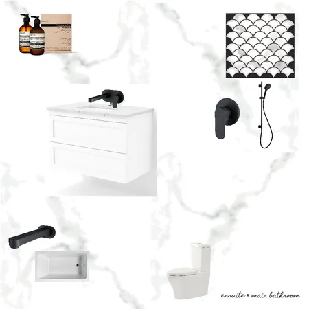 ensuite + main bathroom Interior Design Mood Board by OneTen on Style Sourcebook