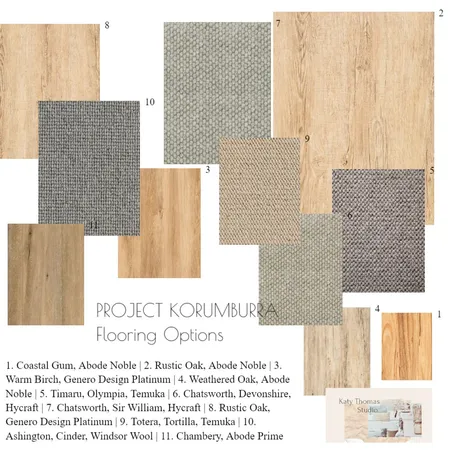 Project Korumburra Flooring Options Interior Design Mood Board by Katy Thomas Studio on Style Sourcebook