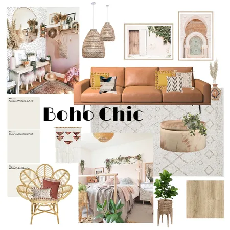 Boho chic Interior Design Mood Board by Urban Hays on Style Sourcebook