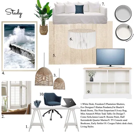 Study Interior Design Mood Board by Tone Design on Style Sourcebook