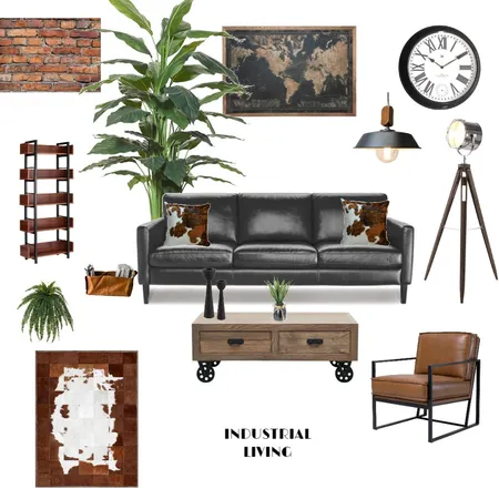 INDUSTRIAL LIVING Interior Design Mood Board by tallbtful1ne on Style Sourcebook