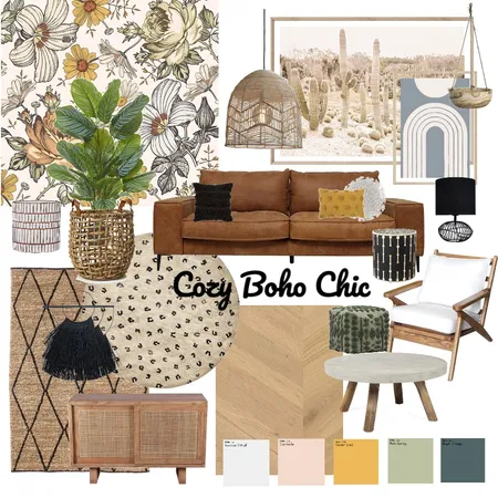 Cozy Boho Chic Interior Design Mood Board by katie_rancourt on Style Sourcebook