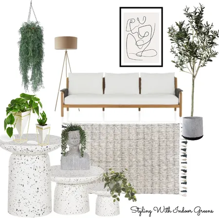 Styling with Indoor Greens Interior Design Mood Board by AMS Interiors & Styling on Style Sourcebook