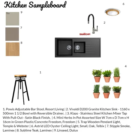 Kitchen Sampleboard Interior Design Mood Board by ptomar on Style Sourcebook