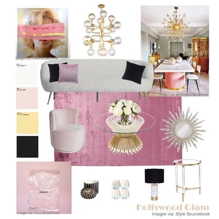 Hollywood Glam Interior Design Mood Board by RhiannonSmit on Style Sourcebook