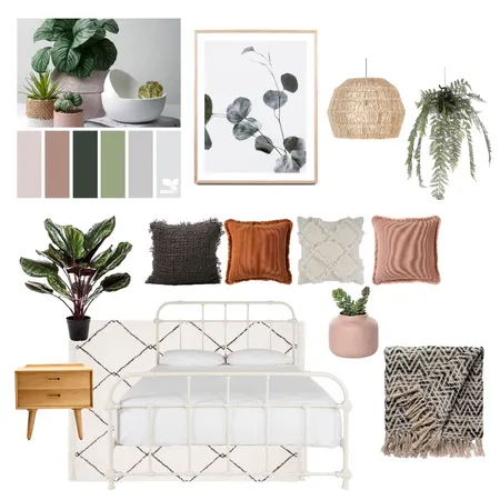 Boho Bedroom Interior Design Mood Board by Ivi on Style Sourcebook