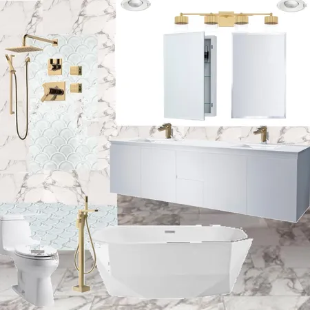 Master Bathroom Interior Design Mood Board by RitaPolak10 on Style Sourcebook