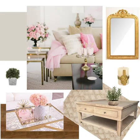 Pink and Gold Decor Interior Design Mood Board by christina_helene designs on Style Sourcebook