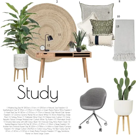 Sample Board #1 STUDY Interior Design Mood Board by Elani on Style Sourcebook