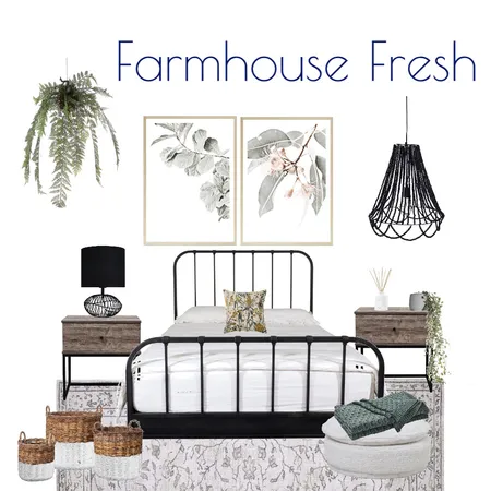 Farmhouse Fresh Bedroom Interior Design Mood Board by Kohesive on Style Sourcebook