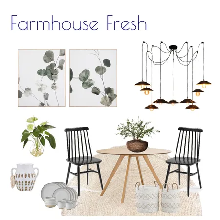 Farmhouse Fresh Dining Interior Design Mood Board by Kohesive on Style Sourcebook