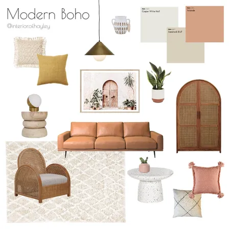 Modern Boho Living Room Interior Design Mood Board by Two Wildflowers on Style Sourcebook