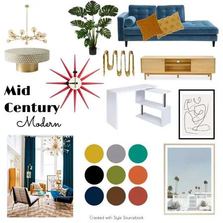 Mid Century Modern Interior Design Mood Board by LStaines on Style Sourcebook