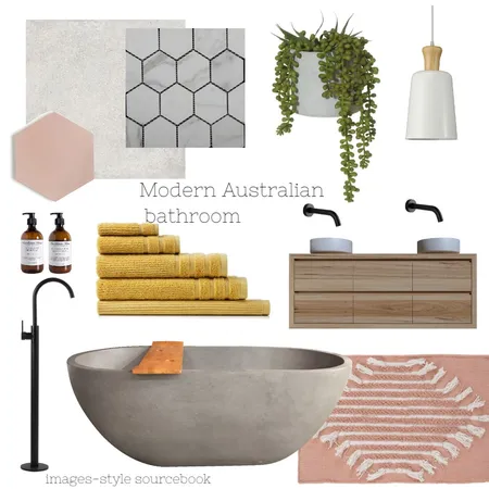 Modern Australian bathroom mood board Interior Design Mood Board by Jo Murphy on Style Sourcebook