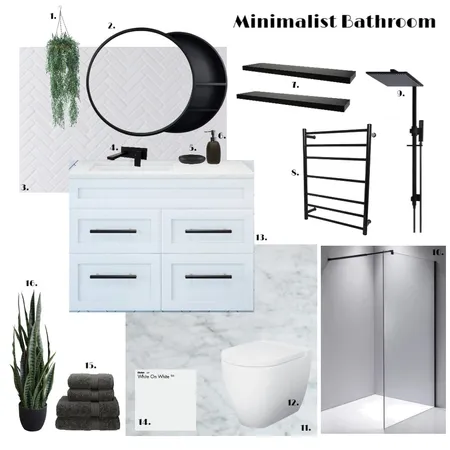 Minimalist Bathroom Interior Design Mood Board by CayleighM on Style Sourcebook