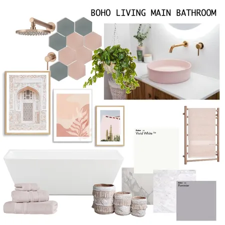 boho bathroom Interior Design Mood Board by jessiegarlick on Style Sourcebook