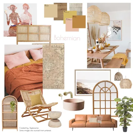 Boho Interior Design Mood Board by laurakateberry on Style Sourcebook