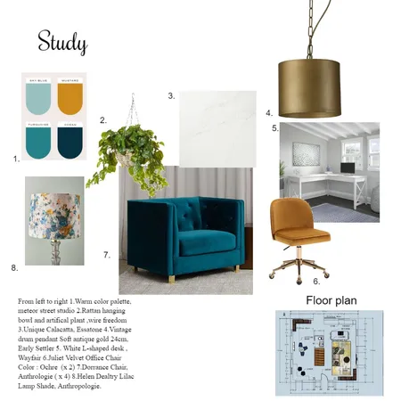 Study 1950's Home Interior Design Mood Board by Jlw4587 on Style Sourcebook