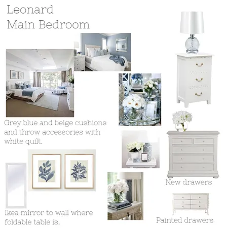 Leonard Main Bedroom Interior Design Mood Board by Simply Styled on Style Sourcebook