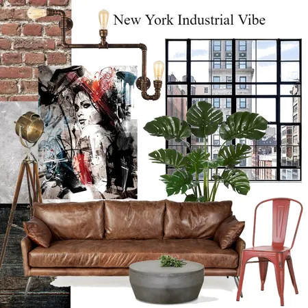 New York Industrial Vibe Interior Design Mood Board by 992maria on Style Sourcebook