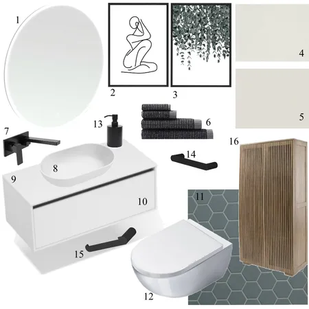 Mod9 bathroom Interior Design Mood Board by KateLouiseInteriors on Style Sourcebook