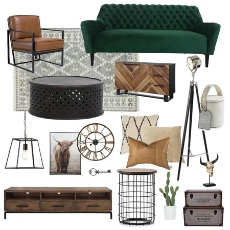 rustic industrial Interior Design Mood Board by gilikoren on Style Sourcebook