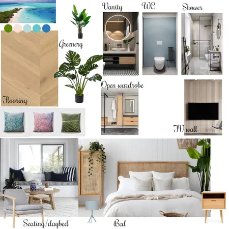 Sheroza Manzil Bedroom 1 Interior Design Mood Board by inadhim on Style Sourcebook