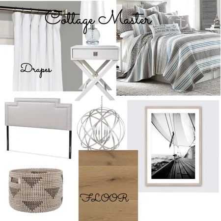 Coastal Cottage Master Bedroom Interior Design Mood Board by armstrong3 on Style Sourcebook