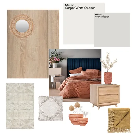 mustard, blue and dusty red Interior Design Mood Board by Olivia marney on Style Sourcebook