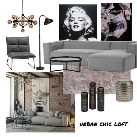 Urban Chic Loft Interior Design Mood Board by Kialeelykins on Style Sourcebook