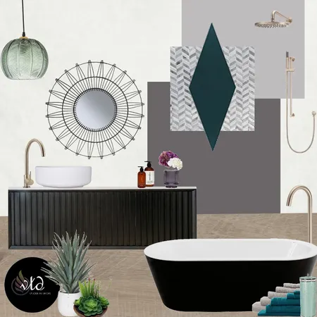 Casual Elegant Bathroom Interior Design Mood Board by Velvet Tree Design on Style Sourcebook