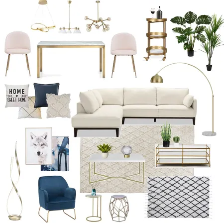 Living + Dining 3 Interior Design Mood Board by Carolina Nunes on Style Sourcebook