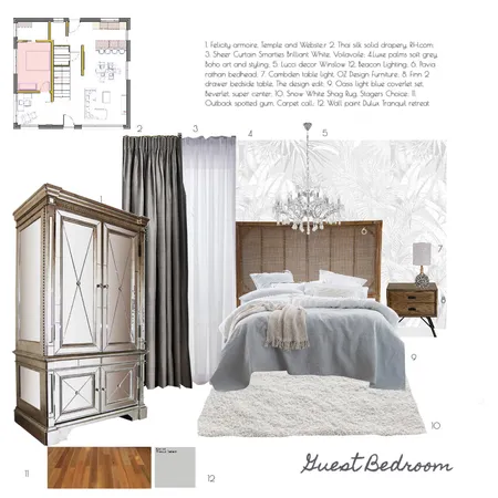 Guest bedroom board Interior Design Mood Board by mmilic on Style Sourcebook