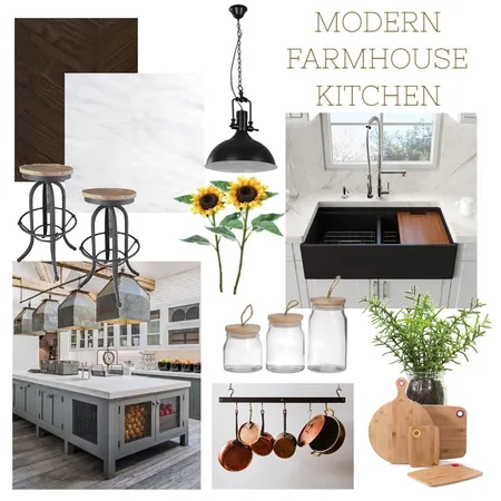 Modern Farmhouse Kitchen Interior Design Mood Board by NicoleGhirardelli on Style Sourcebook