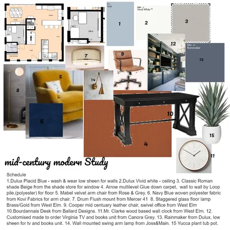 Study Mood Board Interior Design Mood Board by rachna mody on Style Sourcebook