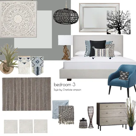 bedroom 3 Interior Design Mood Board by Charlotte Joanne simpson on Style Sourcebook