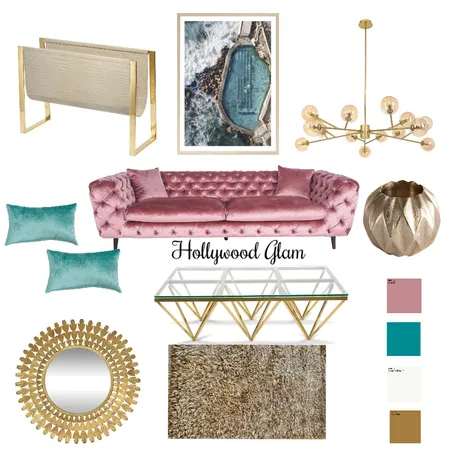 Hollywood Glam Interior Design Mood Board by Samhithanookala on Style Sourcebook