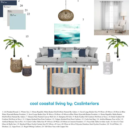 Coastal Living Interior Design Mood Board by coziinteriors_staging on Style Sourcebook