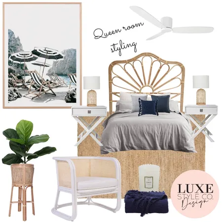 Beach house Queen Room Interior Design Mood Board by Luxe Style Co. on Style Sourcebook