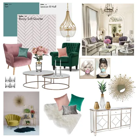 Hollywood Glamour Interior Design Mood Board by IzzyJJ on Style Sourcebook