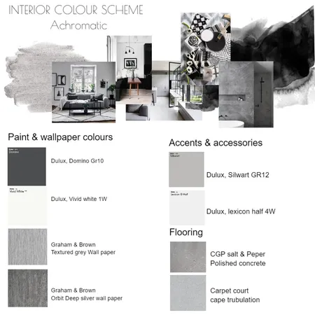 achromatic Interior Design Mood Board by Shaecarratello on Style Sourcebook