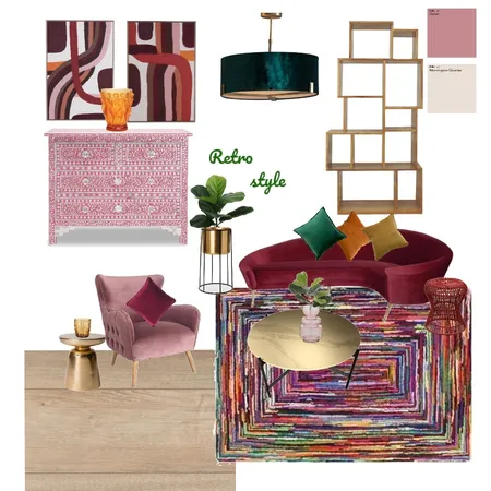 Retro Interior Design Mood Board by Elena A on Style Sourcebook