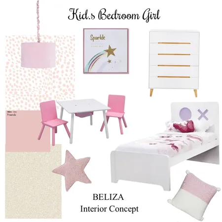 Kid.s Bedroom Girl 👧 Interior Design Mood Board by BELIZA Interior Concept on Style Sourcebook