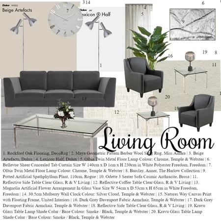 Joanne - Chrome/Silver Accents Interior Design Mood Board by Tamz on Style Sourcebook