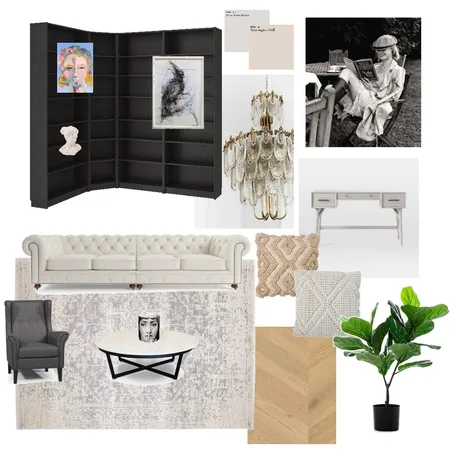 Home Library Interior Design Mood Board by Gabrielle on Style Sourcebook