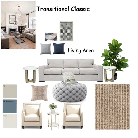 Transitional Classic Living Area Interior Design Mood Board by Alessi on Style Sourcebook