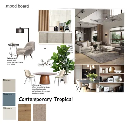 Contemporary Tropical Living Area Interior Design Mood Board by Alessi on Style Sourcebook