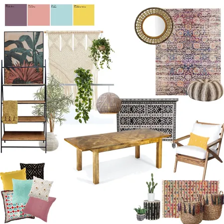 Boho-Pop_2 Interior Design Mood Board by izabella veress on Style Sourcebook