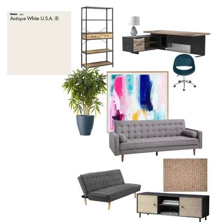 Study TV Room Sample Board Interior Design Mood Board by Plant Design on Style Sourcebook