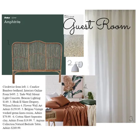 Guestroom Interior Design Mood Board by MF on Style Sourcebook